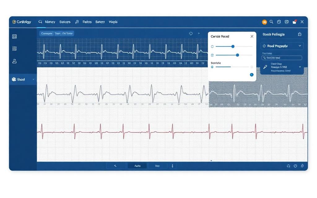 Beispielhafte Darstellung einer EKG-Analyseoberflaeche